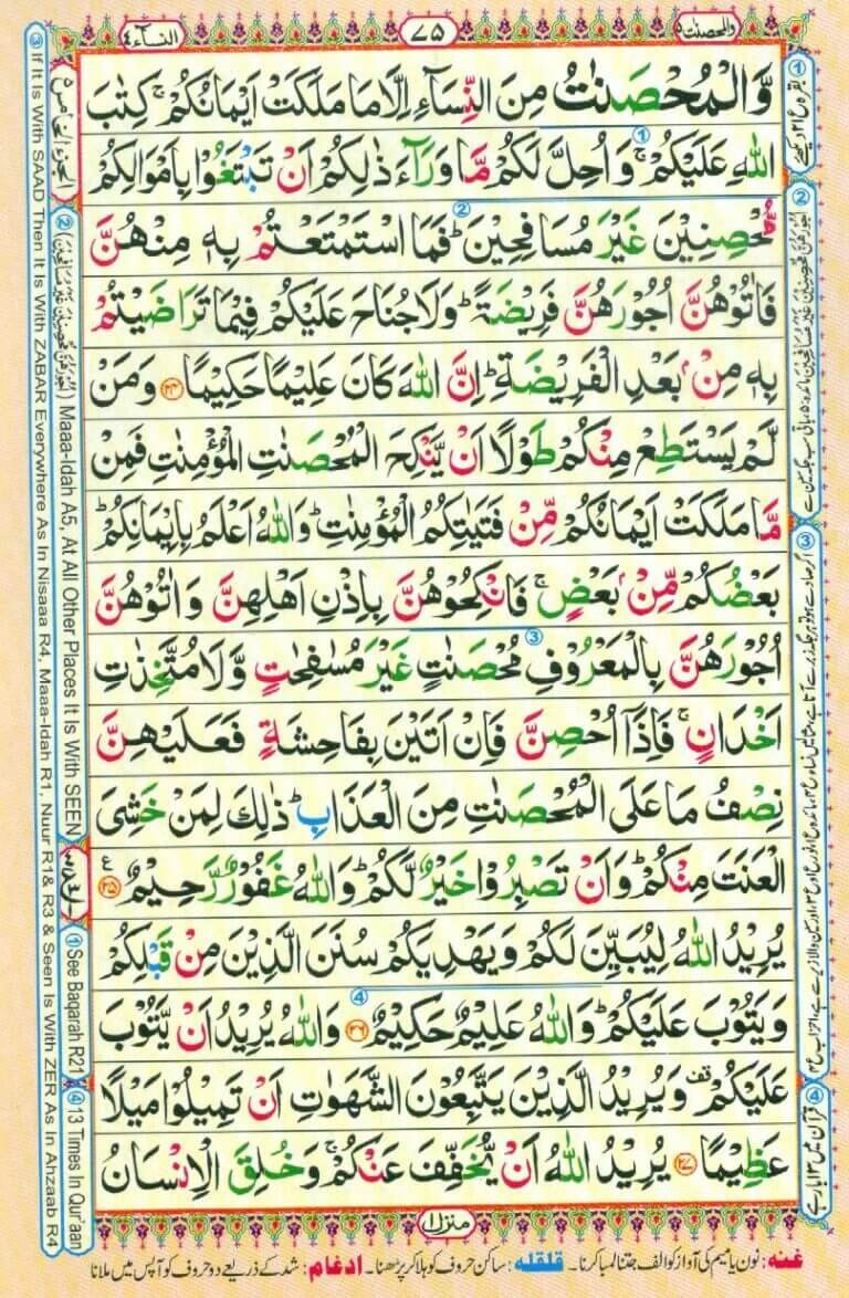 Download 16 Lines Colored Quran PDF – Guidance to Quran